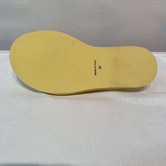 Gia Borghini Women's Yellow Leather Thong Slide Sandals Size US 9/ EU 39 $475 - Picture 13 of 16